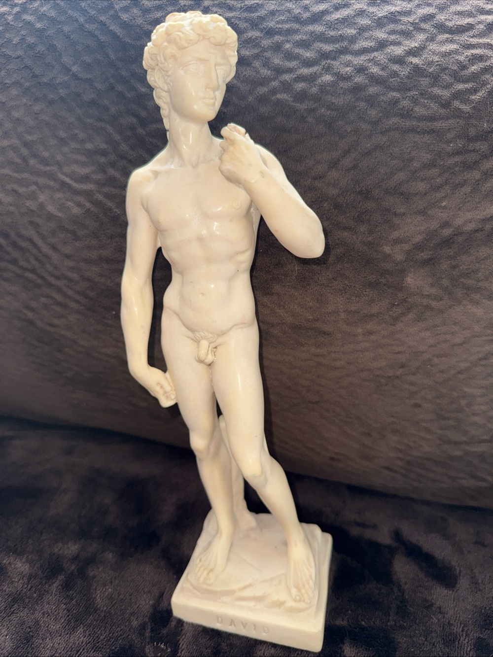 David Marble Statue carved sculpture 10”.5 tall